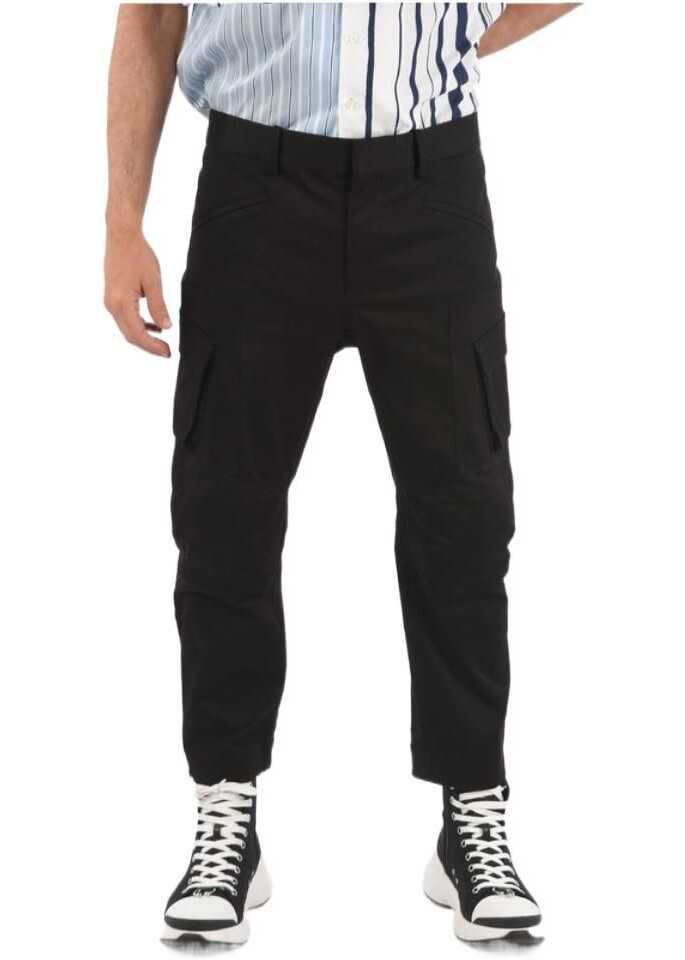 Neil Barrett Motocross Ergodynamic Leg Fit Cargo Pants Black