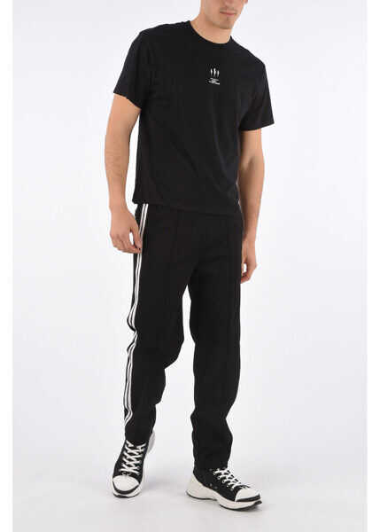 Pantaloni casual Neil Barrett Low Rise Easy Fit Piping Pants Black Barbati (BM 8405808) 4
