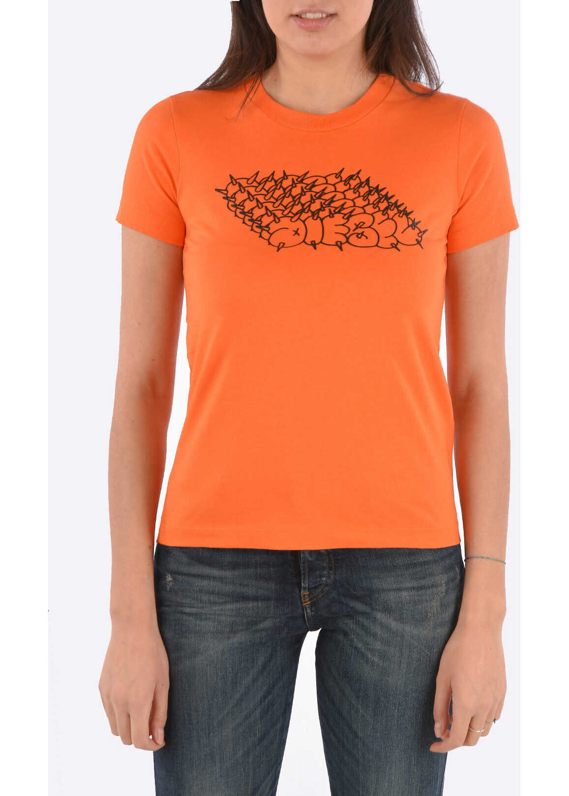 Diesel Printed Sily-S6 T-Shirt Orange