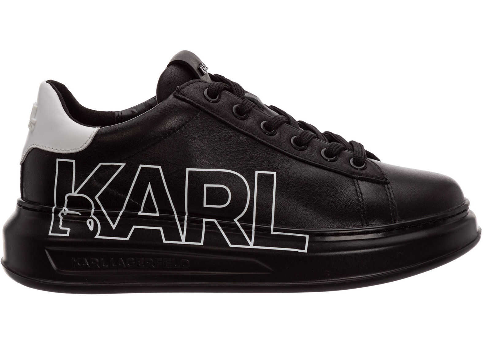 Karl Lagerfeld Shoes Leather Trainers Sneakers K/Ikonik Kapri KLL62511 Black