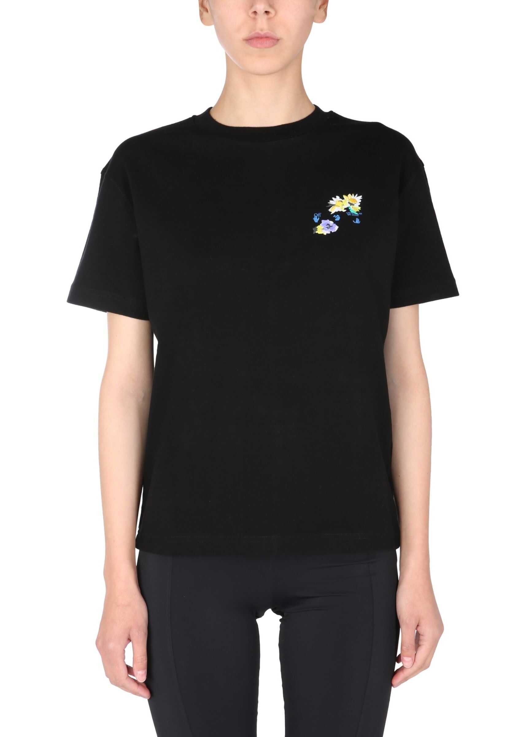 Off-White Crew Neck T-Shirt With 