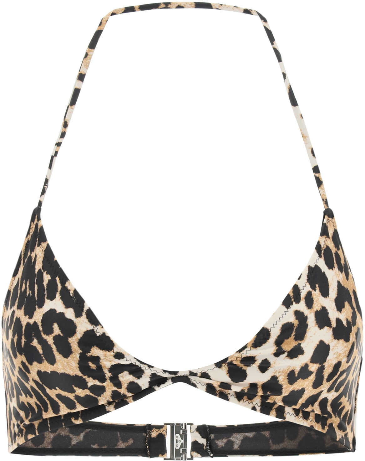 Ganni Leopard Print Bikini Top A3244 LEOPARD