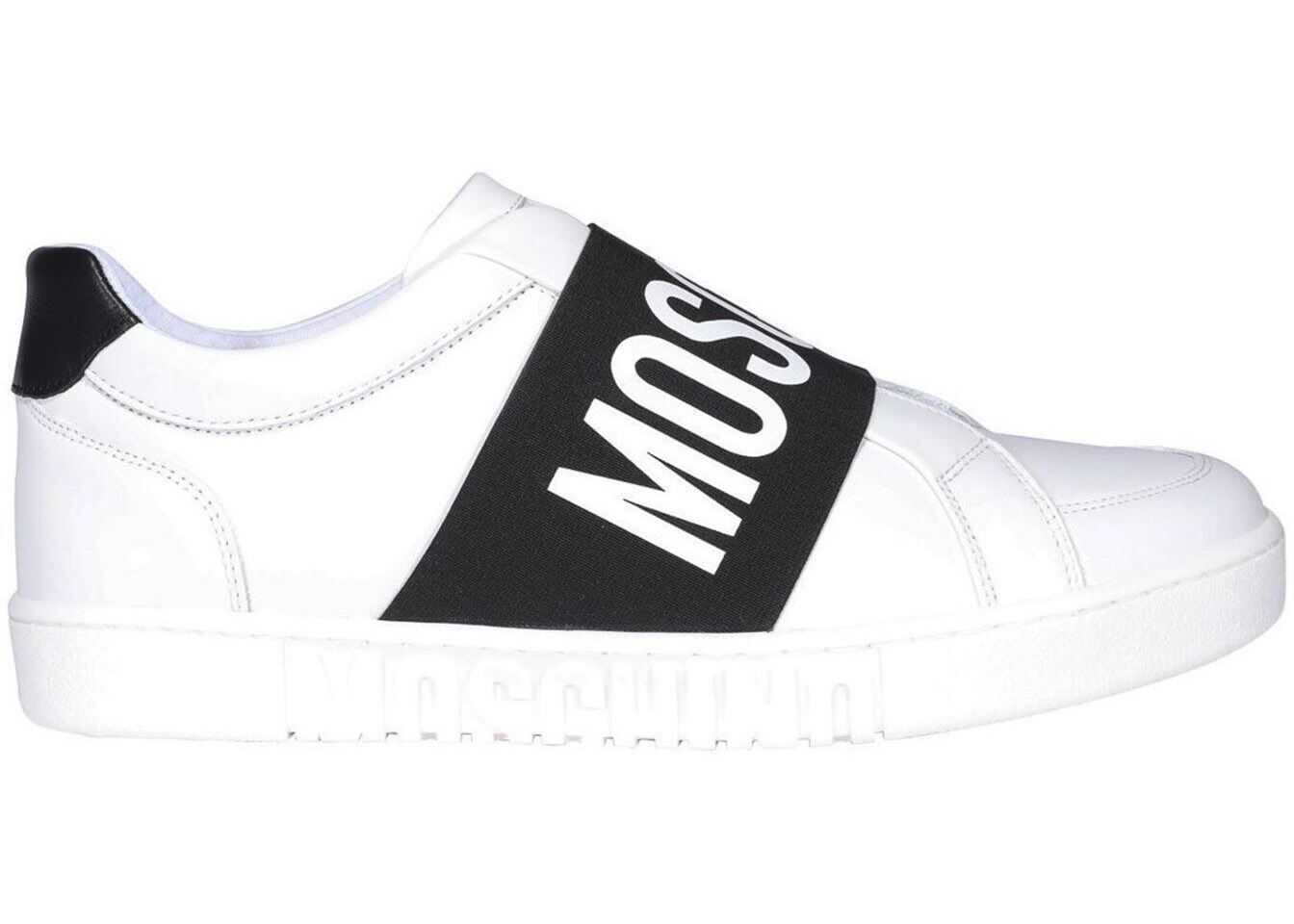 Moschino Sneakers With Logo Bands In White* White