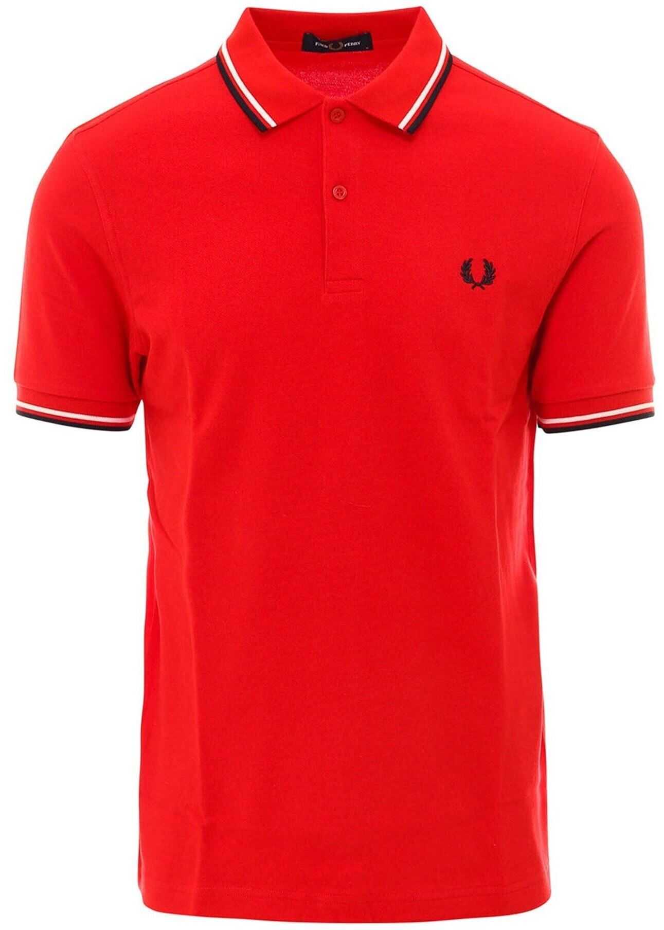 Fred Perry Red Cotton Polo FPM360037C73 Red