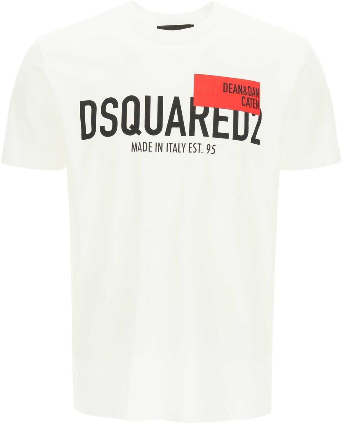 DSQUARED2 Red Tag Logo T-Shirt S71GD1021 S23009 OPTICAL WHITE