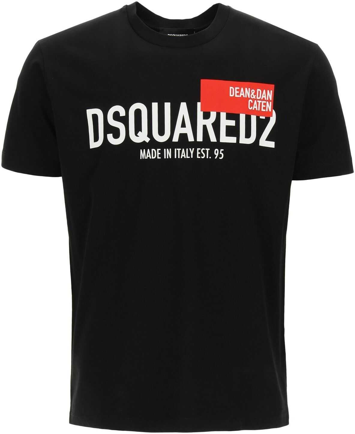 DSQUARED2 Red Tag Logo T-Shirt S71GD1021 S23009 BLACK