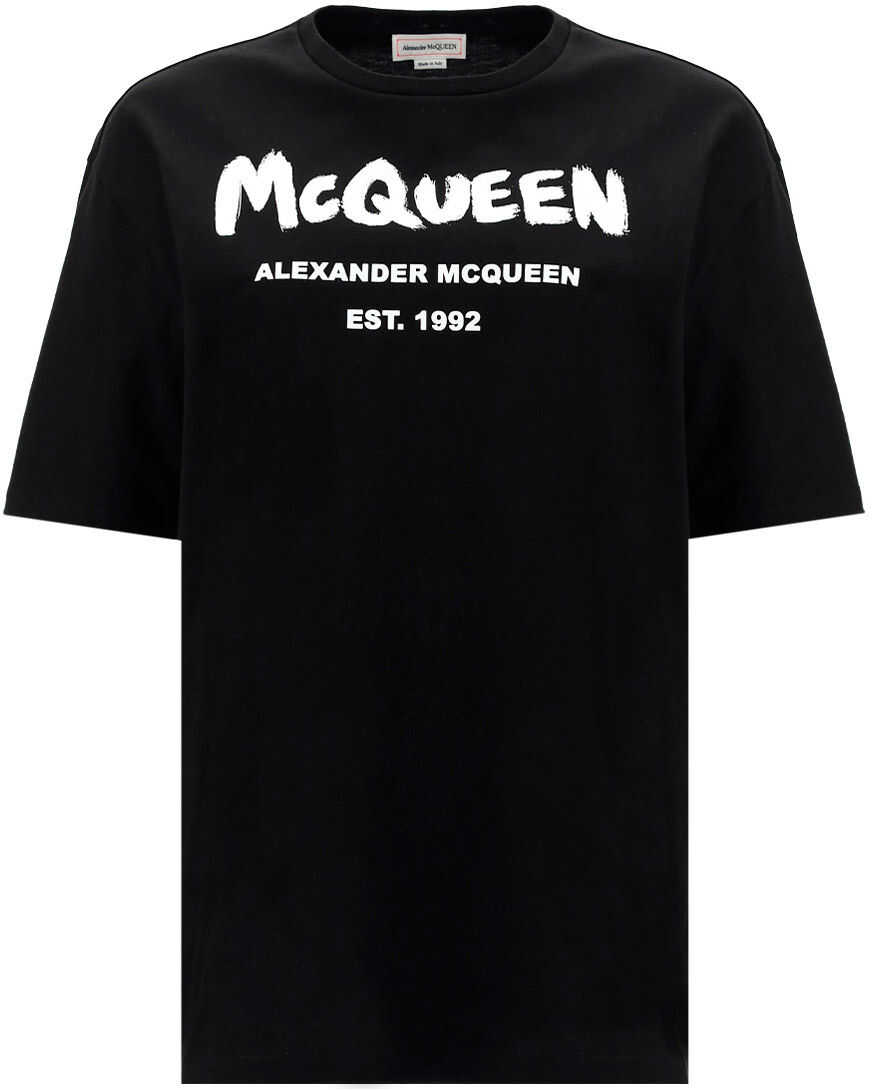 Alexander McQueen T-Shirt 668428QZADK BLACK/WHITE