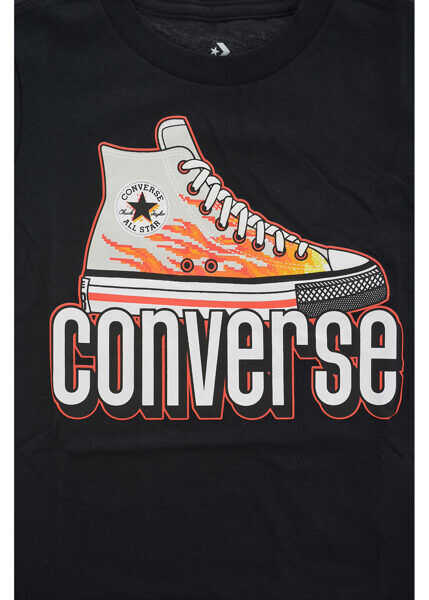 Tricouri Converse Printed T-Shirt Black Baieti (BM 8417724) 2