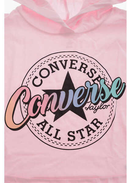Tricouri Converse Hooded T-Shirt Pink Baieti (BM 8417733) 2