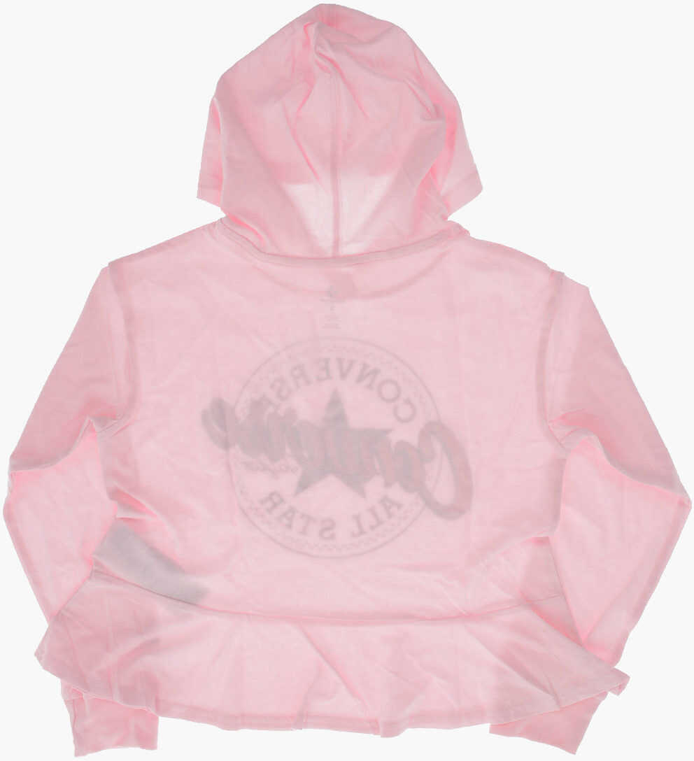 Tricouri Converse Hooded T-Shirt Pink Baieti (BM 8417733) 3