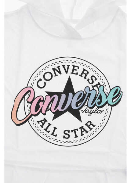 Tricouri Converse Hooded T-Shirt White Baieti (BM 8417964) 2