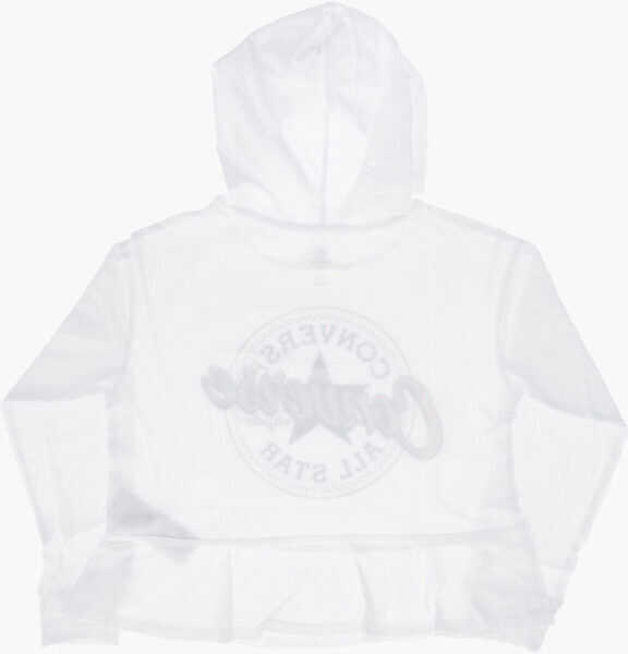 Tricouri Converse Hooded T-Shirt White Baieti (BM 8417964) 3