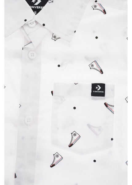 Camasi casual Converse Printed Shirt White Fete (BM 8417967) 2
