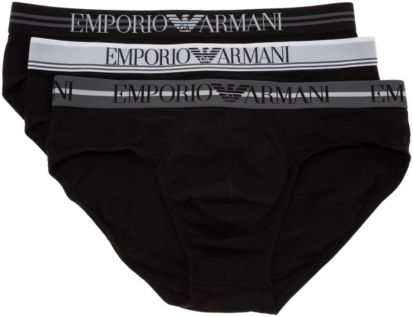 Emporio Armani 3 Pack 1117341P72321320 Black