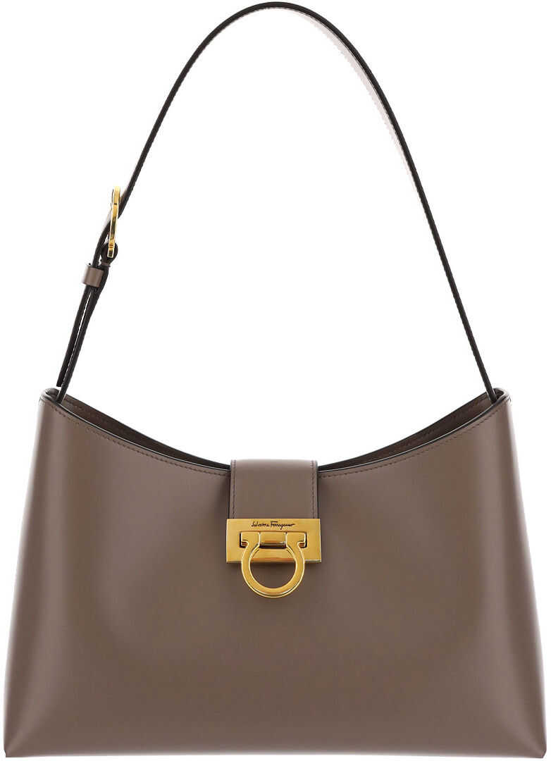 Salvatore Ferragamo Smal Trifolio Shoulder Bag 745037 CARAWAY SEED