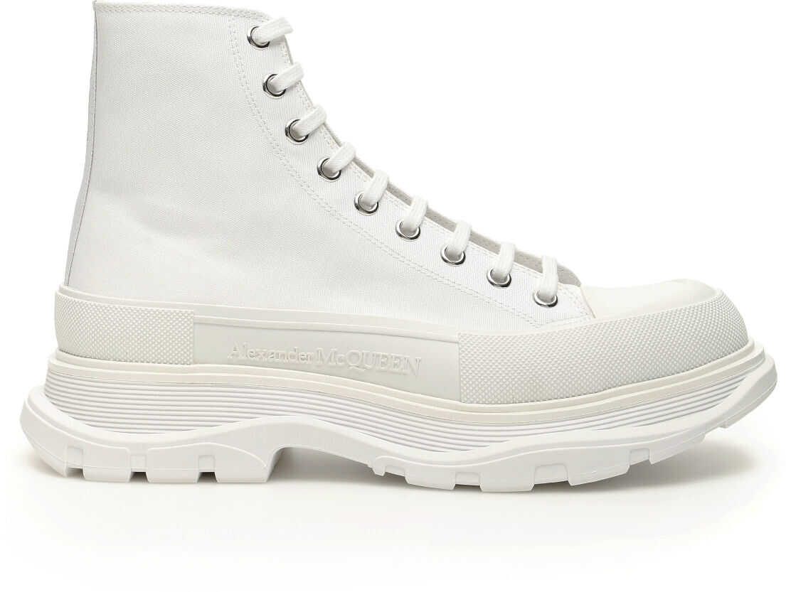 Alexander McQueen Tread Sleek Boots 611706 W4MV2 WHITE