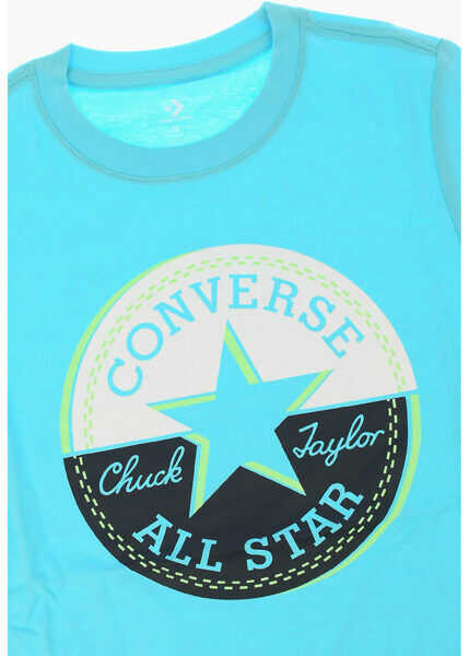 Tricouri Converse Printed T-Shirt Light Blue Baieti (BM 8421825) 2