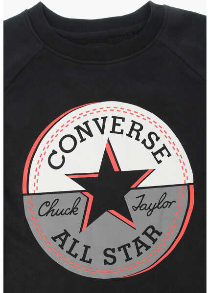 Bluze de trening Converse Printed Sweatshirt Black Baieti (BM 8421849) 2