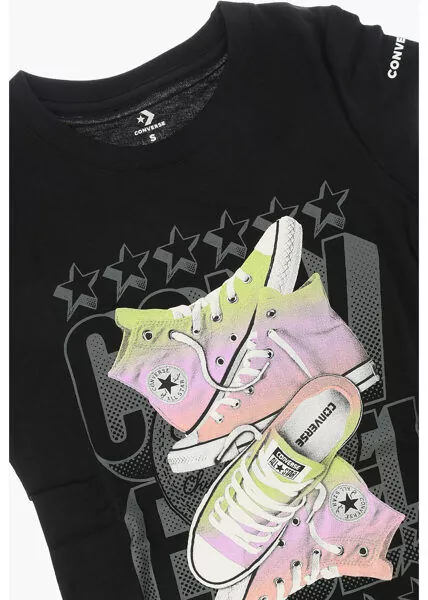 Tricouri Converse Printed T-Shirt Black Baieti (BM 8421873) 2