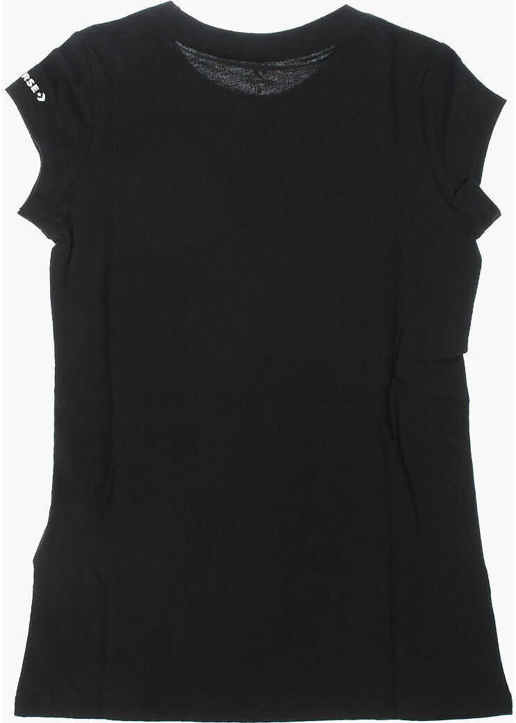 Tricouri Converse Printed T-Shirt Black Baieti (BM 8421873) 3