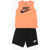 Nike Sleeveless T-Shirt And Shorts Set Orange