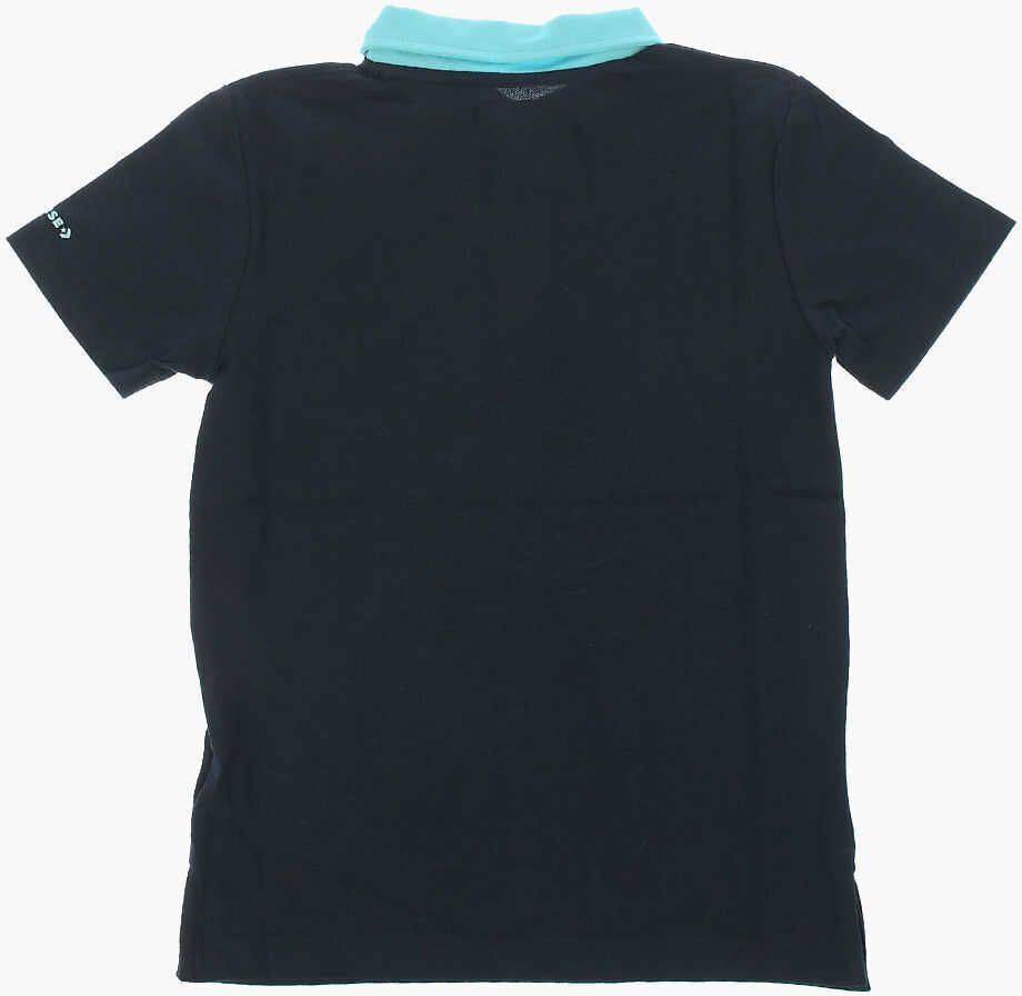 Tricouri Polo Converse Printed Polo Blue Baieti (BM 8422215) 3