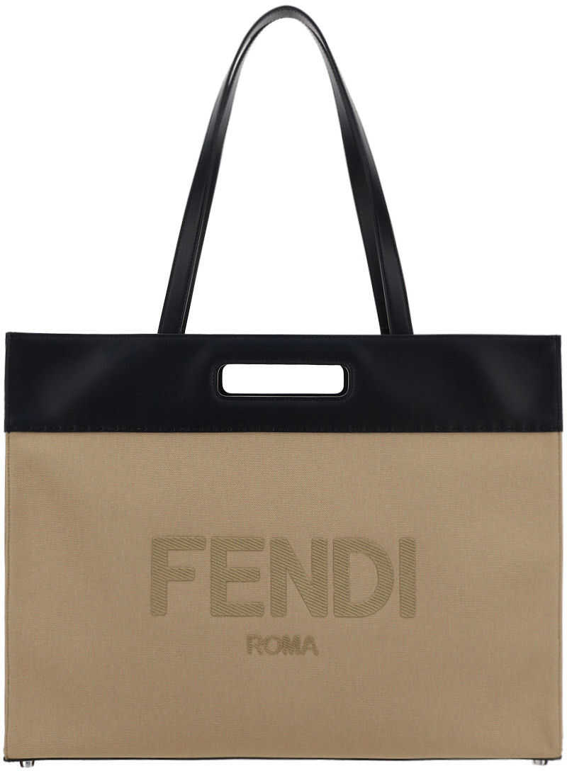 Fendi Tote Bag 7VA480ABVV SAND+NERO+PALL