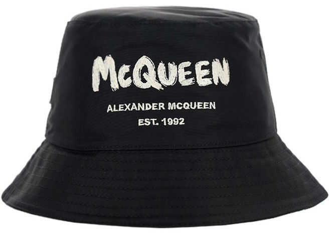 Alexander McQueen Bucket Hat 6631124404Q BLACK/IVORY