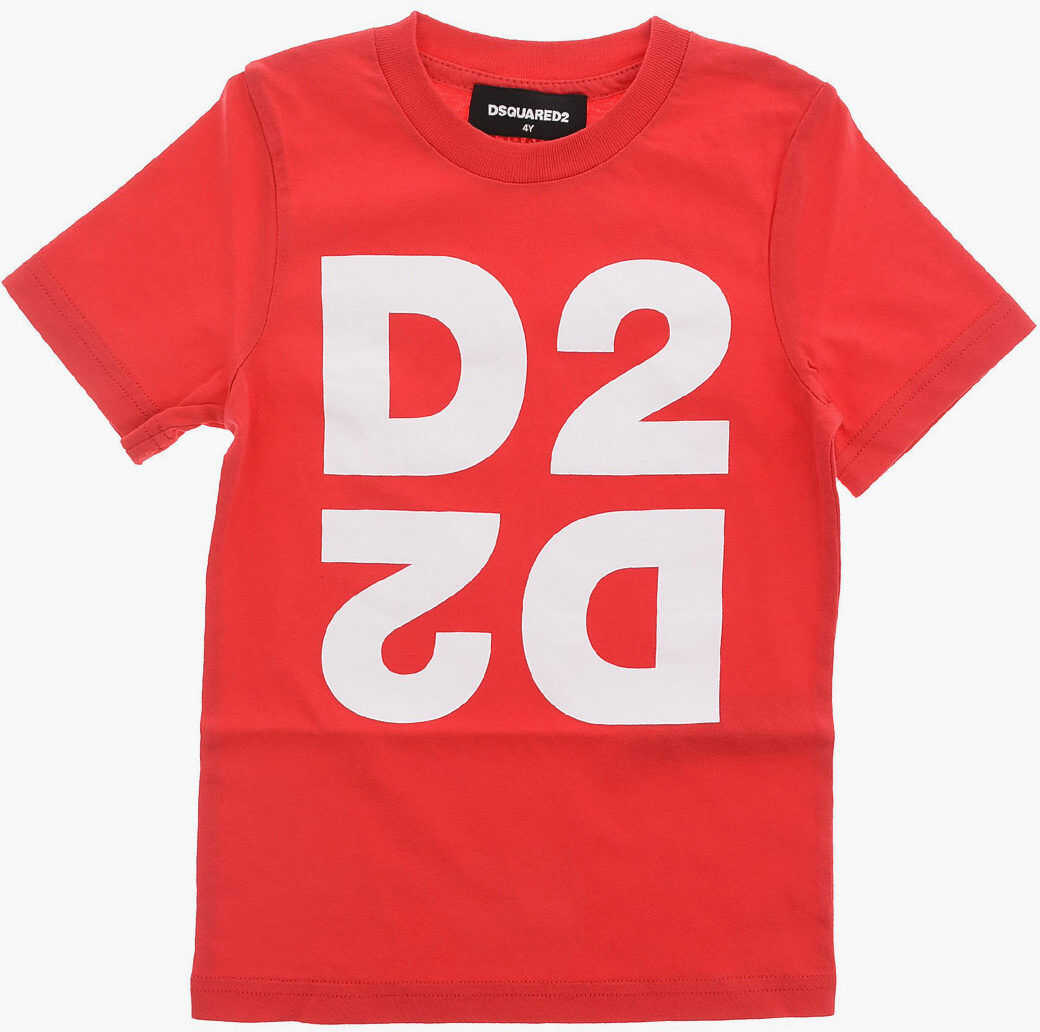 Dsquared2 Kids Logo Print Crewneck T-Shirt* RED