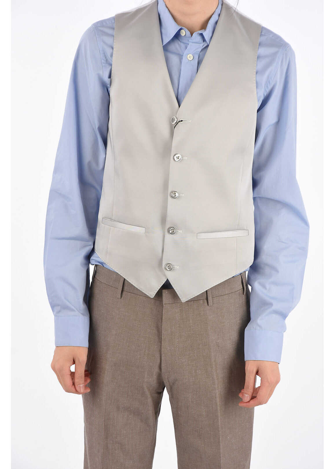 CORNELIANI Cc Collection Wool Blend Reset Waistcoat White b-mall.ro