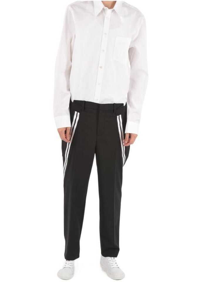 Pantaloni casual Neil Barrett Mid-Rise Waist Slim Fit Pants Black Barbati (BM 8435436) 4