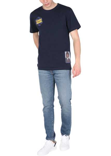 Tricouri Raf Simons Crew Neck T-Shirt BLUE Barbati (BM 8436594) 2