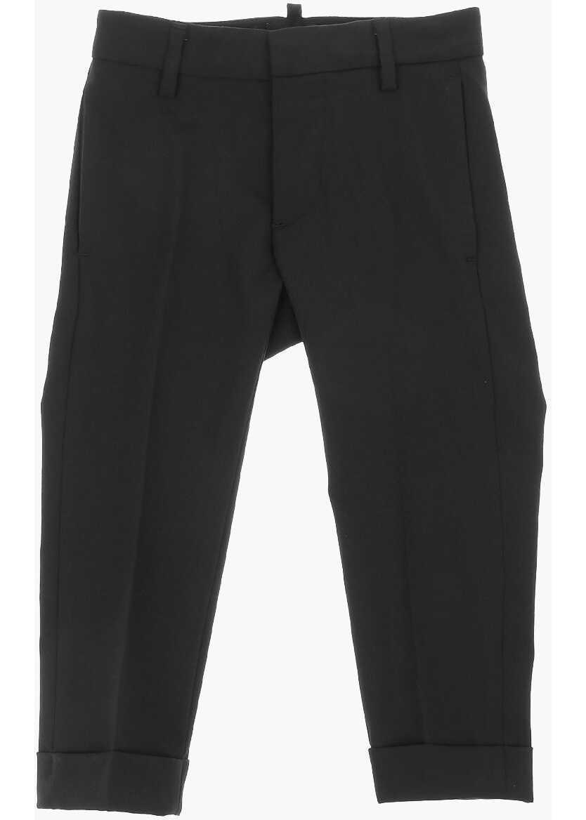 Pantaloni casual DSQUARED2 Virgin Wool Pant Black Baieti (BM 8437905) 1