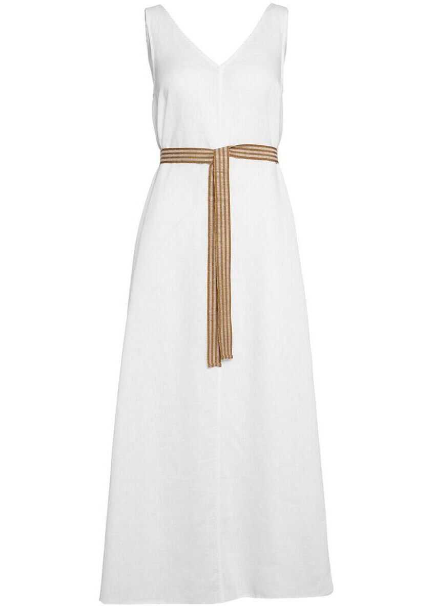 Ottod ame Maxi linen dress* White