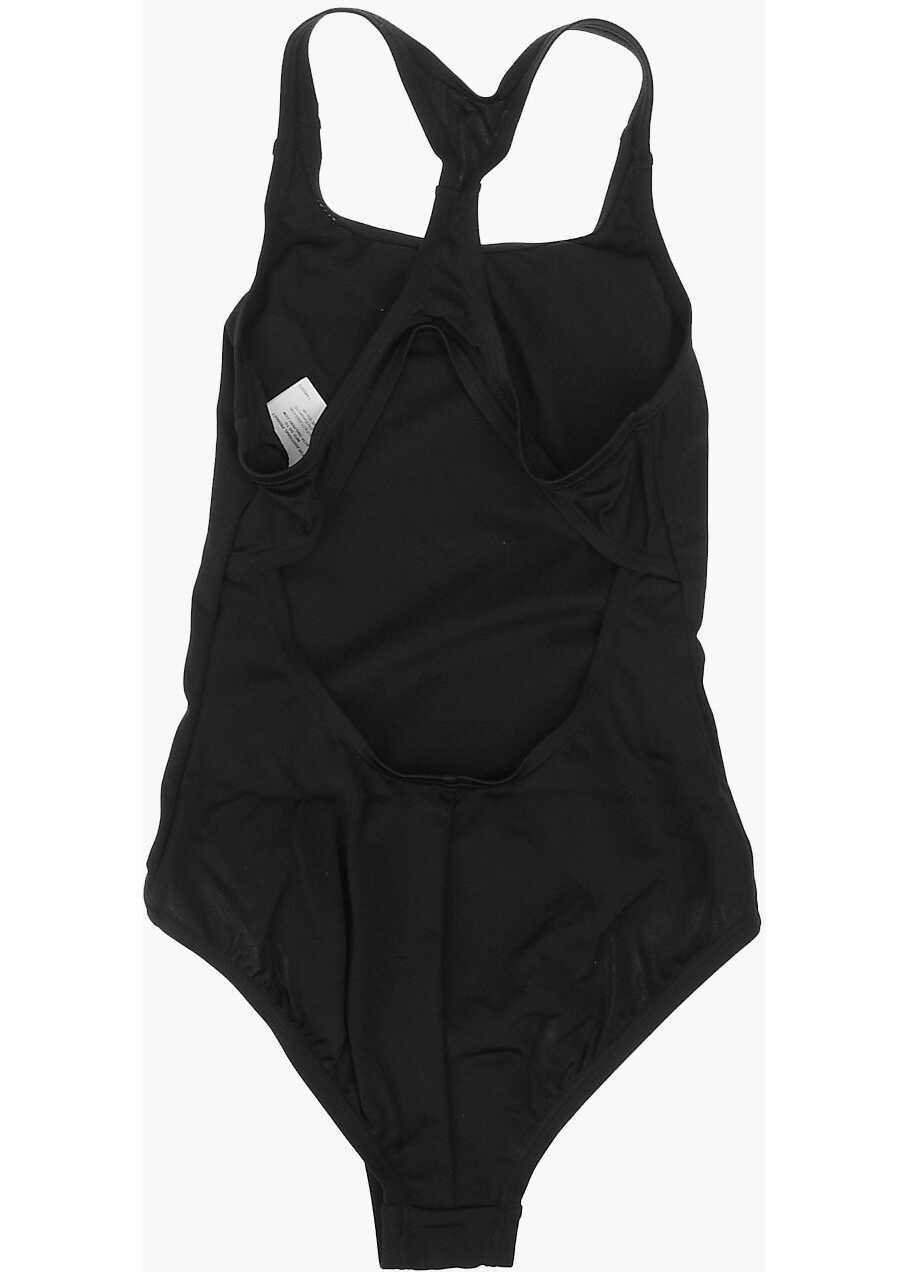 Costume de baie intregi Nike Swim Solid Color One Piece Swimsuit With Printed Logo Black Fete (BM 8443461) 3