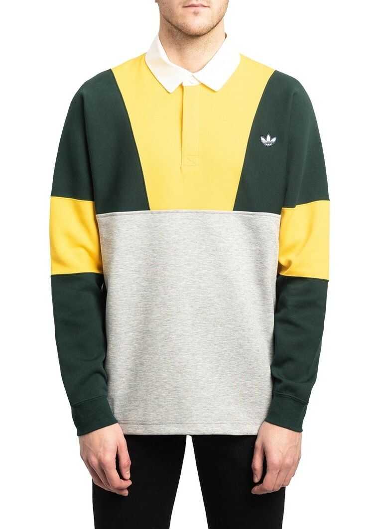 Bluze adidas Rugby LS Shirt FM2213 Yellow/Grey/Green Barbati (BM 8446245) 2