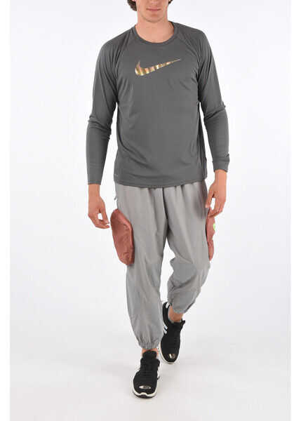 Topuri sport Nike Logo Printed T-Shirt Gray Barbati (BM 8454465) 4