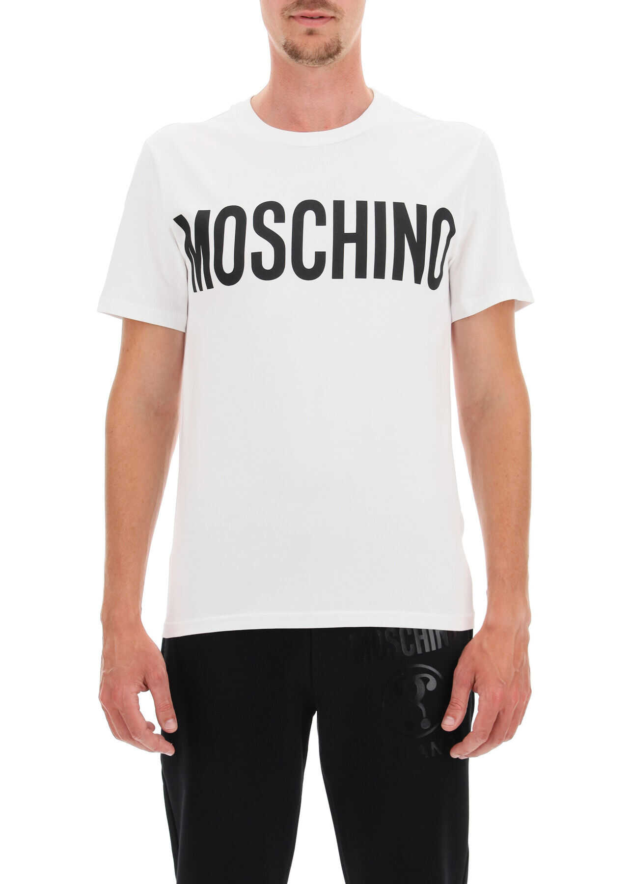 Moschino Logo Print T-Shirt 0729 7039 FANTASIA BIANCO