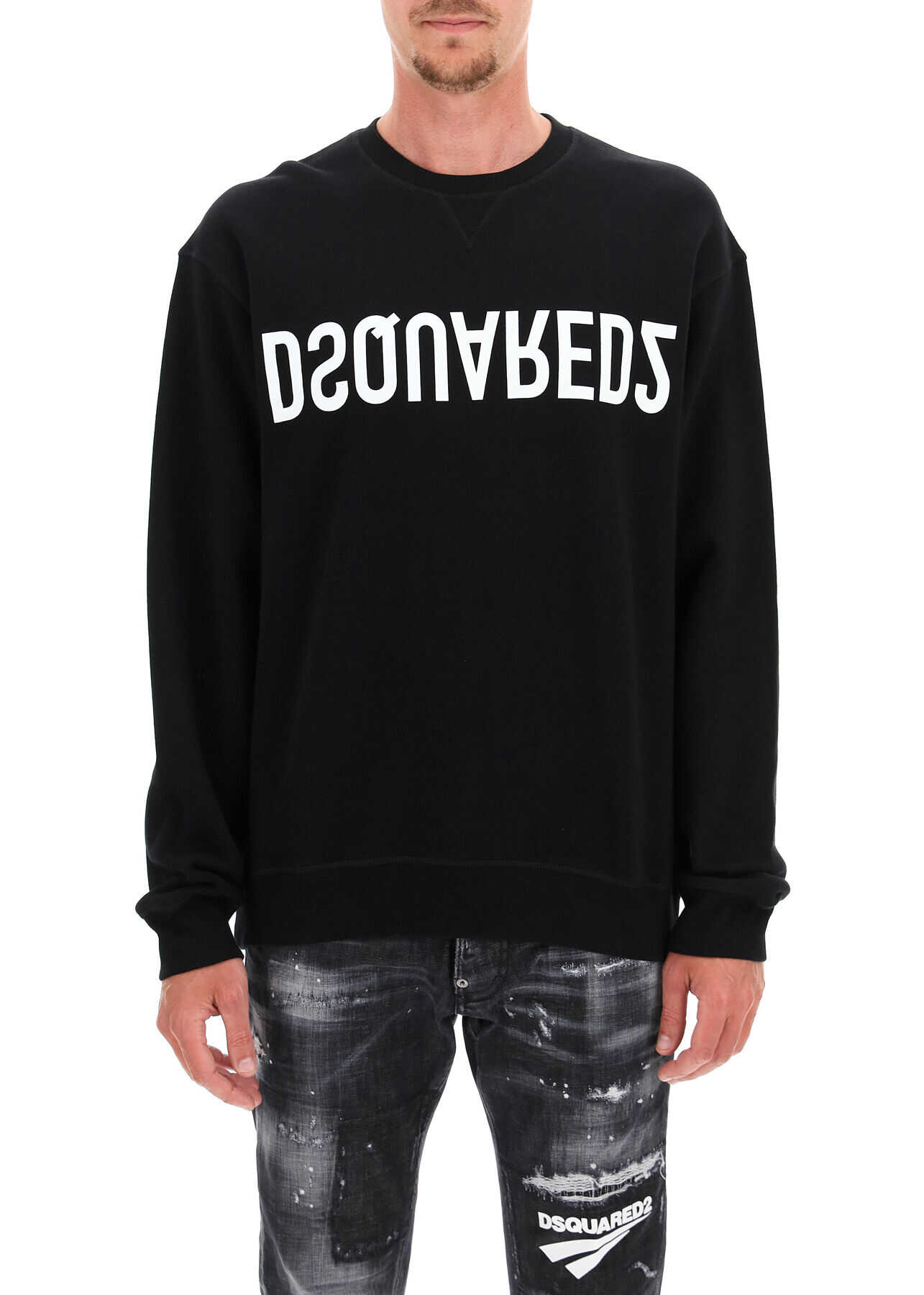 DSQUARED2 Logo Sweatshirt S74GU0506 S25042 BLACK