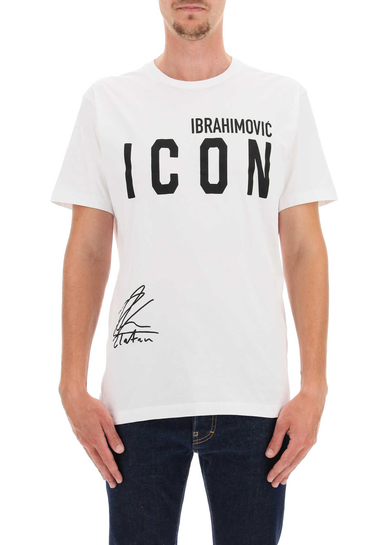 DSQUARED2 Ibrahimovic Icon T-Shirt S79GC0024 S23009 WHITE