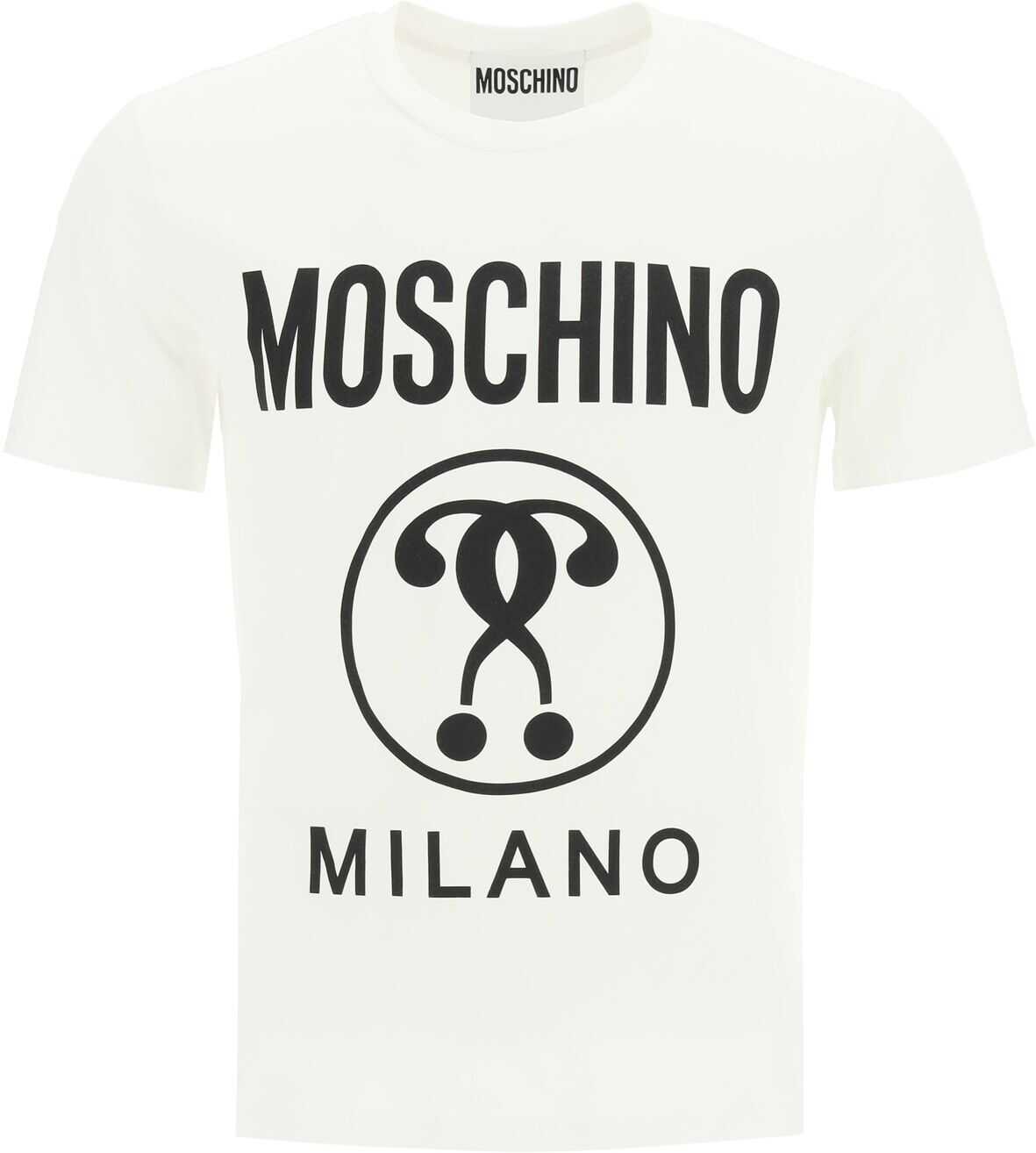 Moschino Double Question Mark T-Shirt 0712 7039 FANTASIA BIANCO