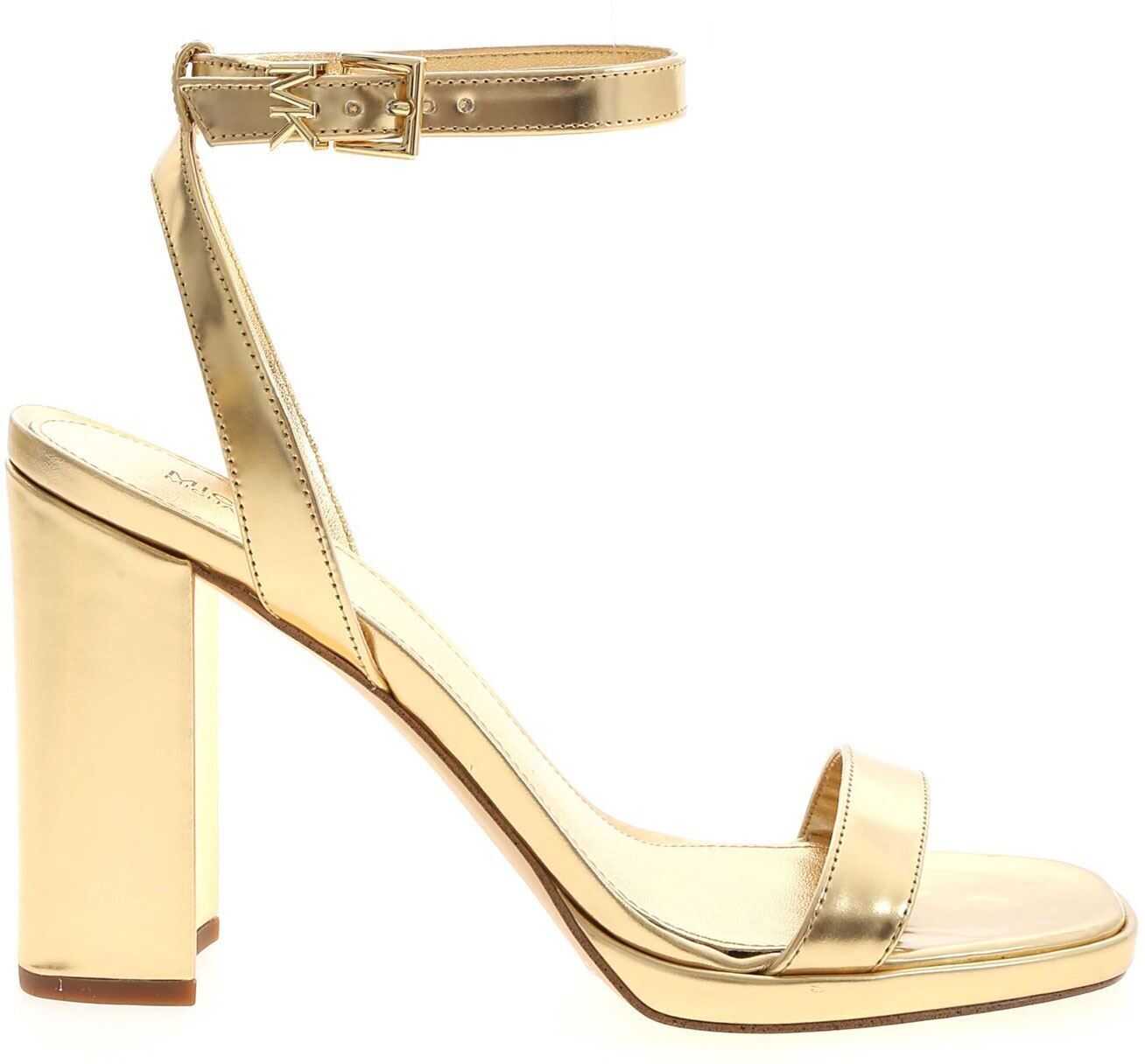 Michael Kors Angela Sandals In Golden Color* Gold