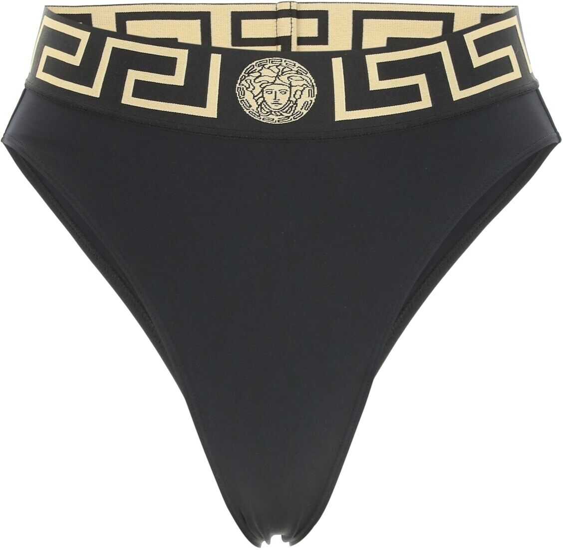 Versace Bikini Bottom With Greca Border ABD01095 A232185 BLACK