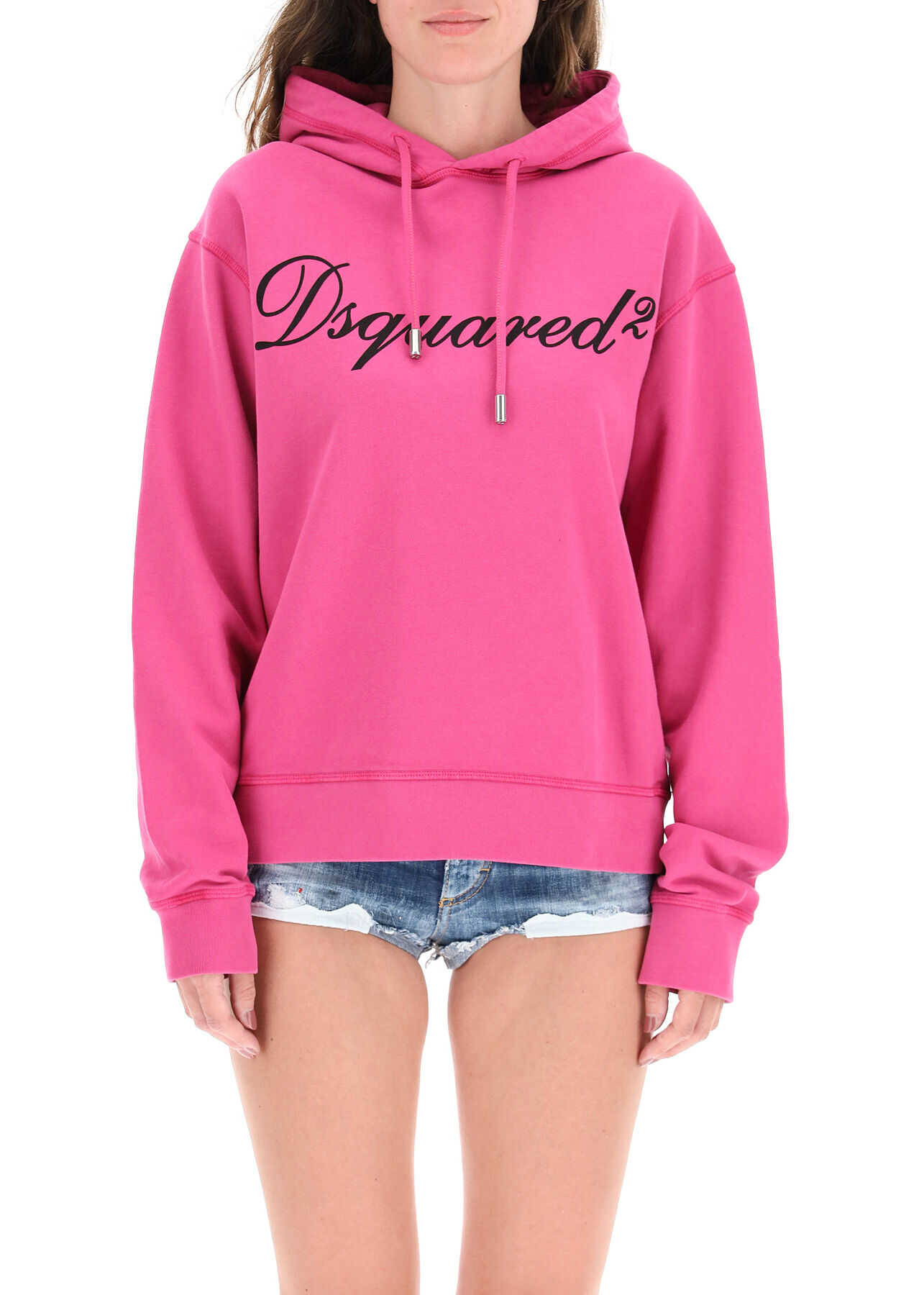 DSQUARED2 Logo Sweatshirt With Hood S72GU0317 S25462 CABARET PINK