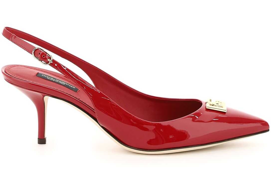 Dolce & Gabbana Slingback Patent Leather Pumps CG0501 A1471 RUBINO