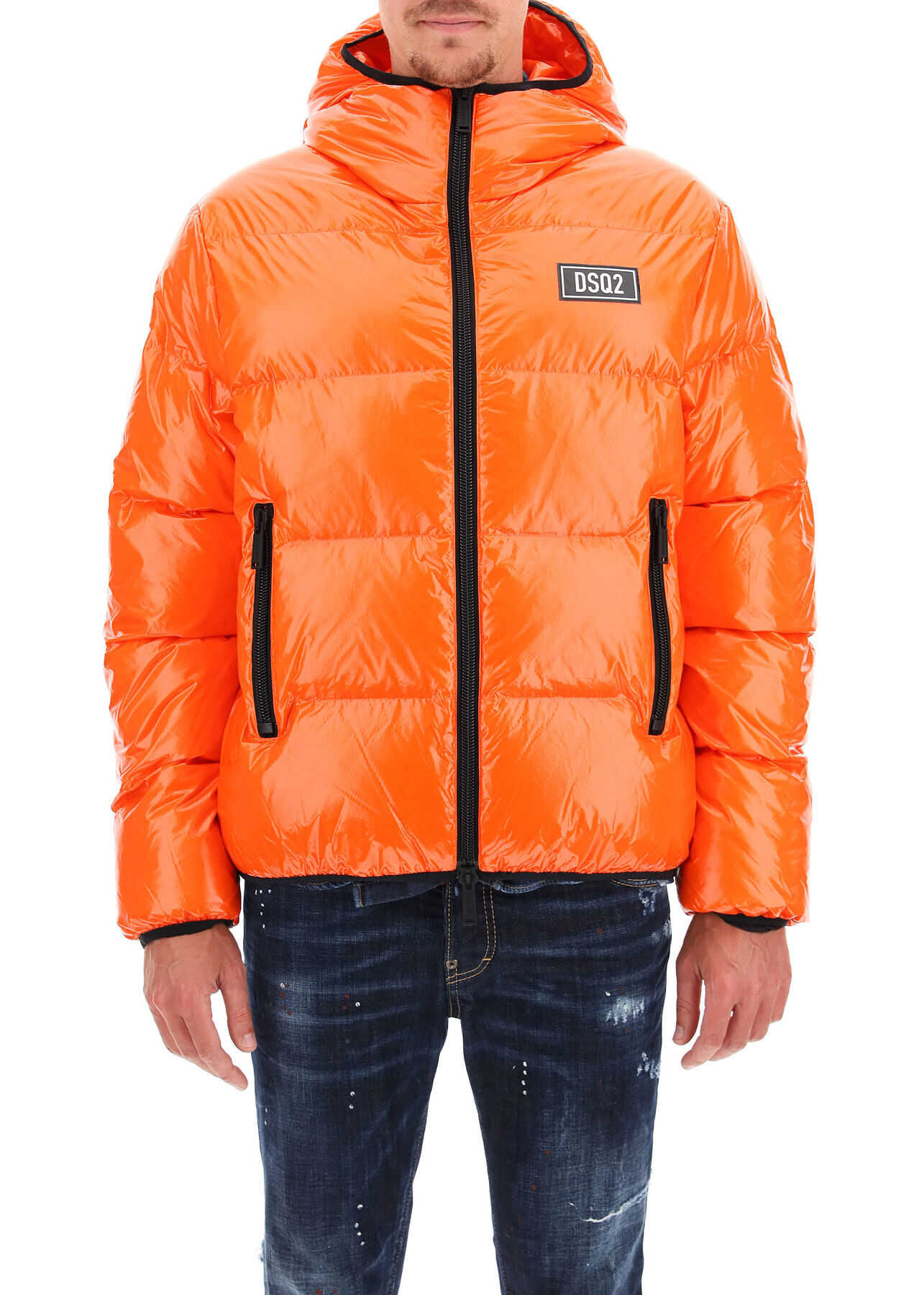 DSQUARED2 Down Jacket With Logo S74AM1201 S54056 ORANGE