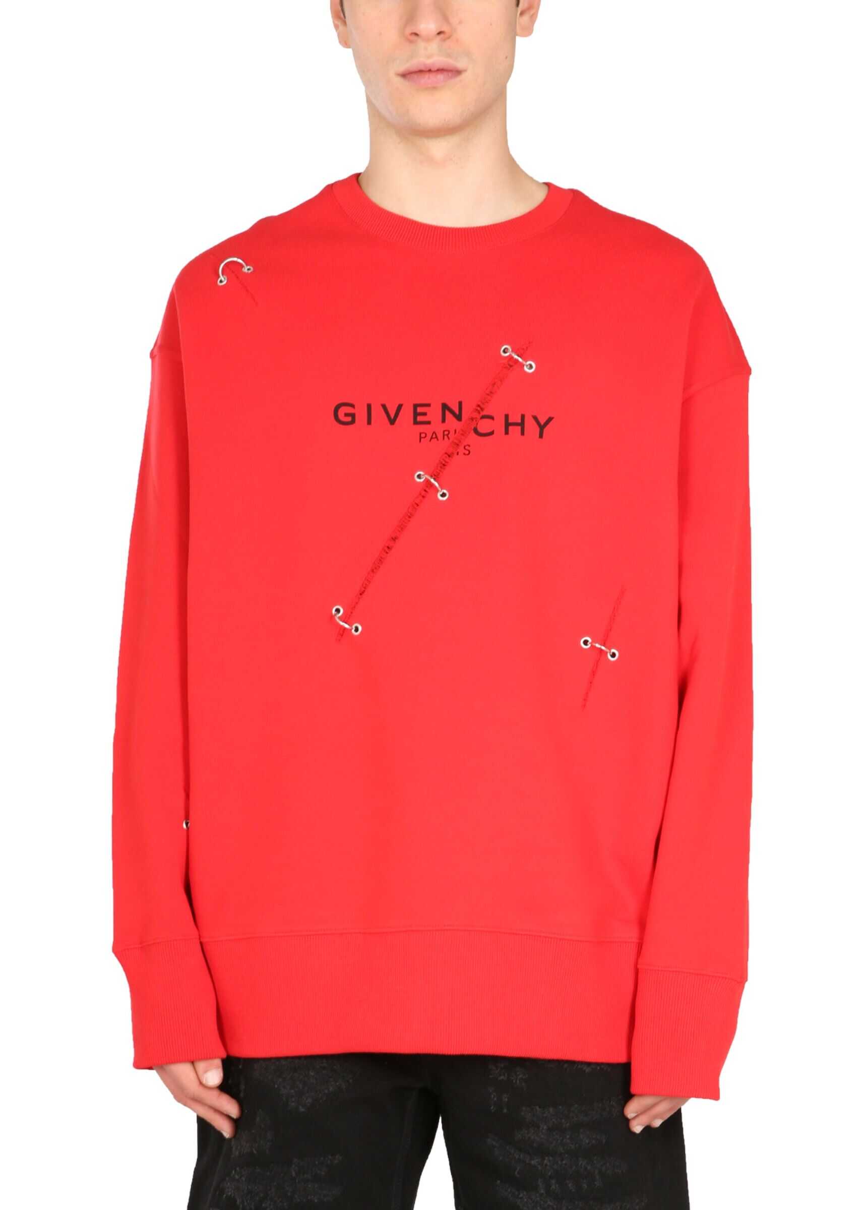 Givenchy Crew Neck Sweatshirt BMJ0B83Y69_600 RED