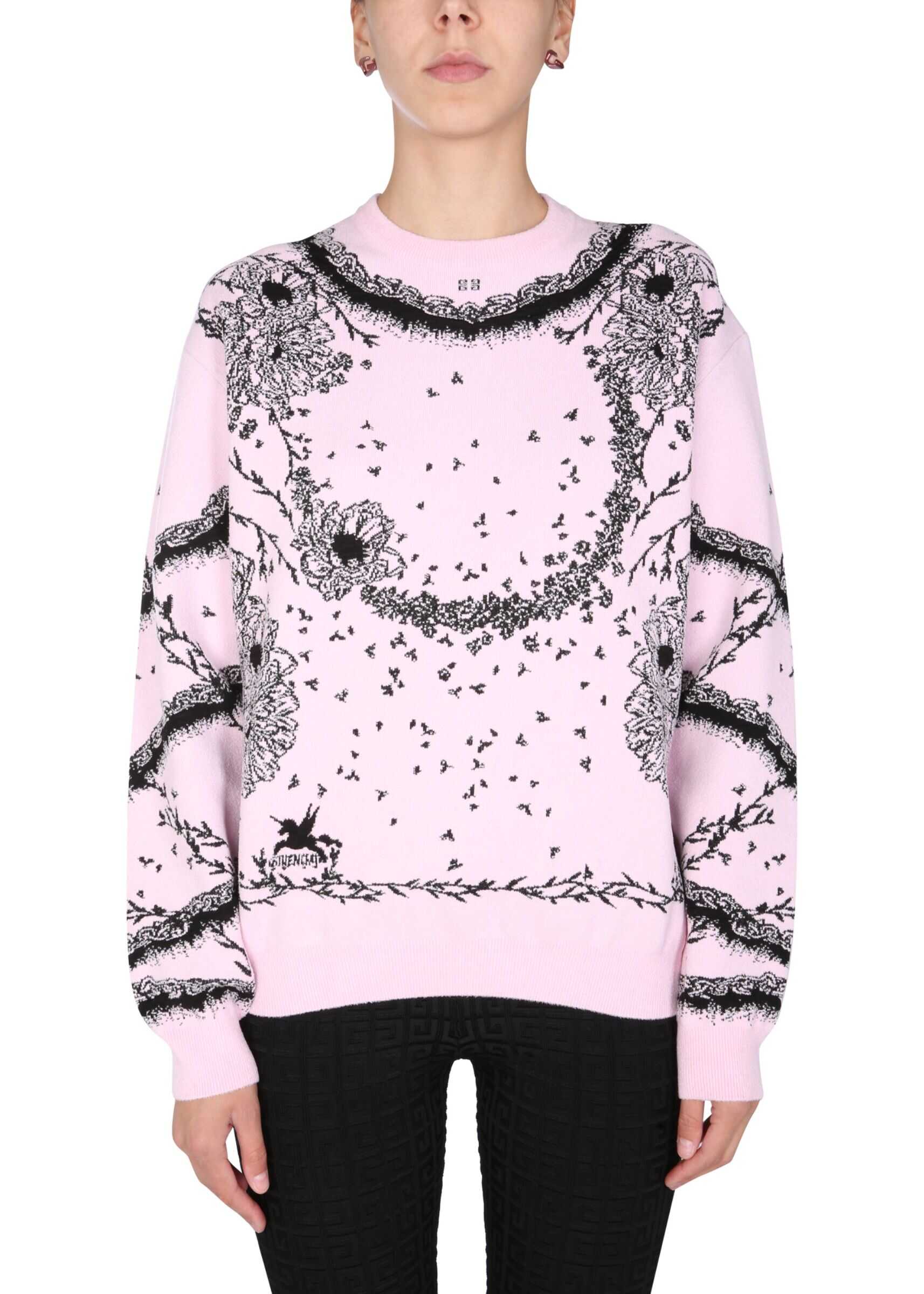 Givenchy Crew Neck Sweater BW90DA4ZAD_692 PINK