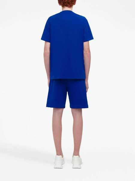 Pantaloni scurti Alexander McQueen Shorts With Embroidered Logo BLUE Barbati (BM 8465337) 4
