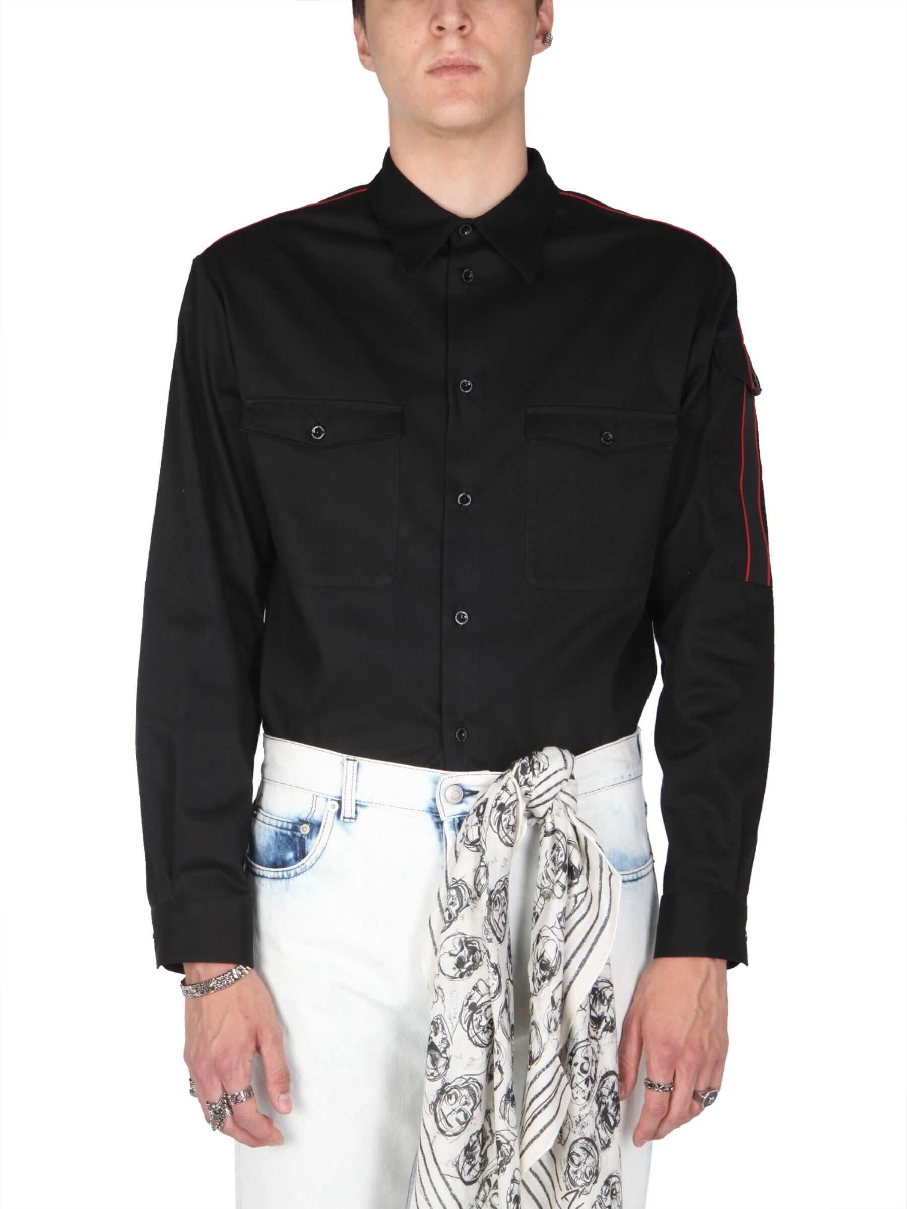 Alexander McQueen Military Shirt 655486_QRS201000 BLACK